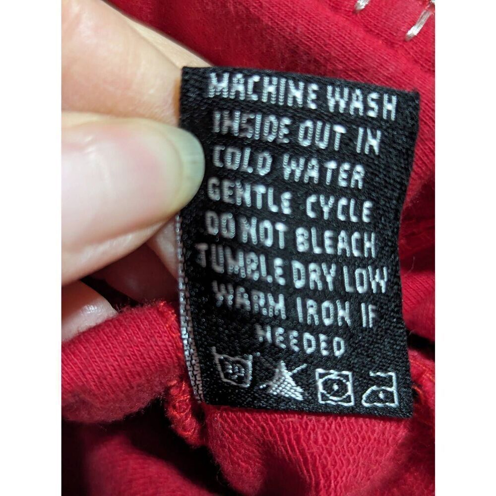 BCBGMaxazria Women's Red Cotton Zip Front Embellished Sweatshirt Jacket Large - Picture 8 of 8